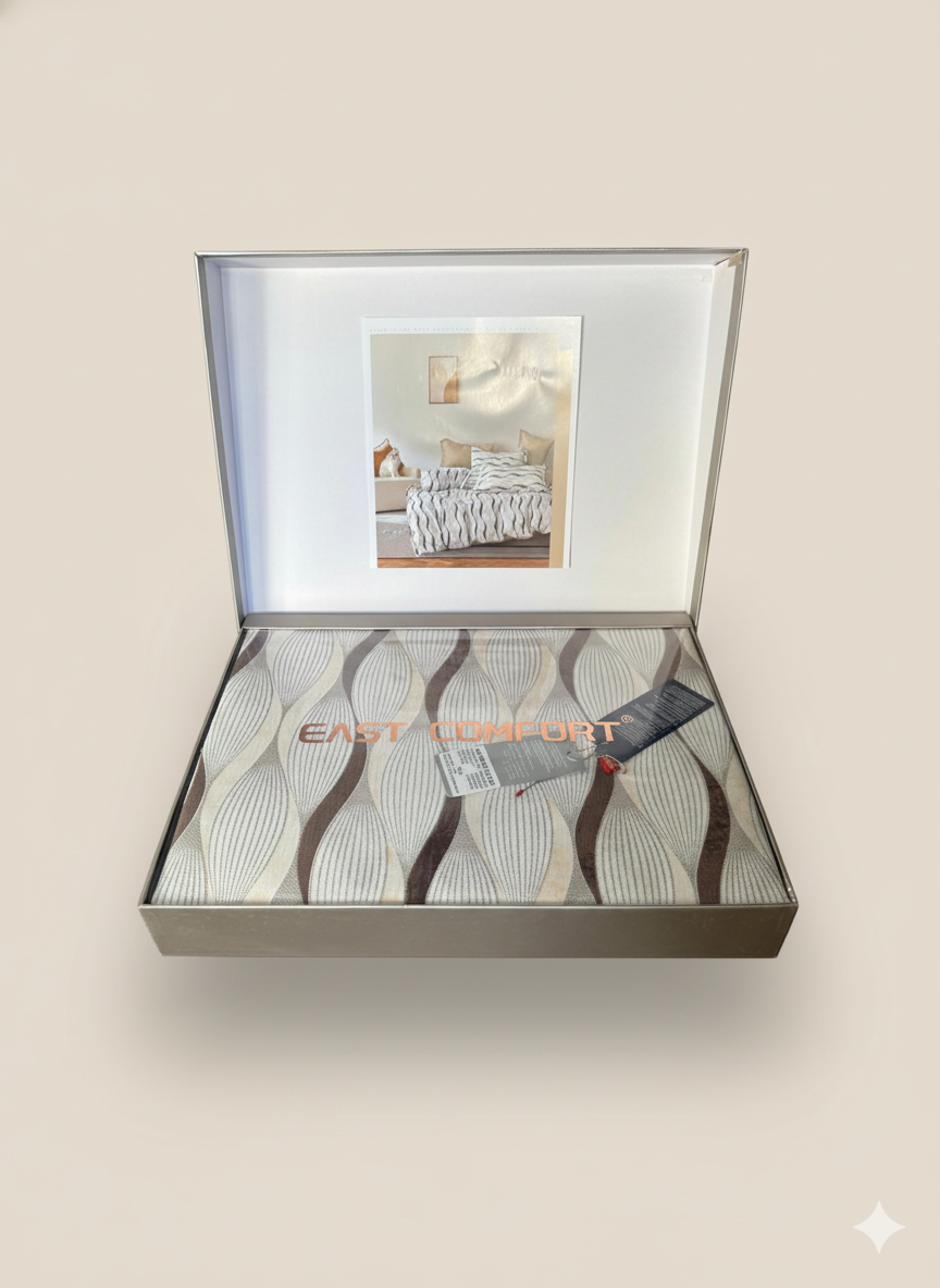 Lenjerie de pat dungi ondulate