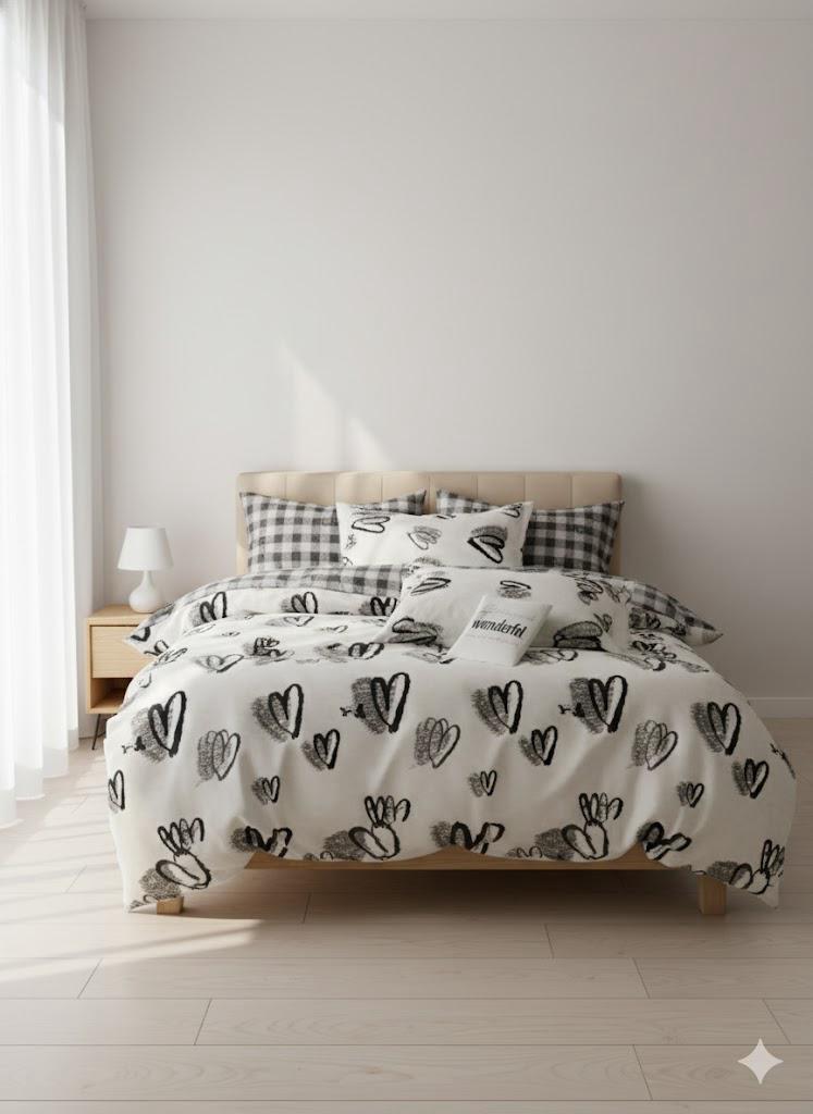 Lenjerie de pat inimi